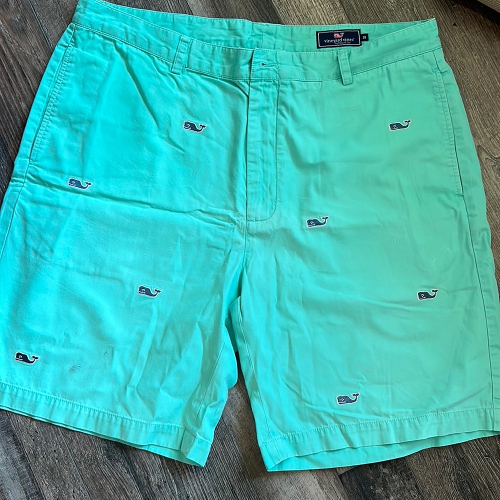 Vineyard Vines Mens shorts 38 Teal Green Club Pant Chinos Preppy